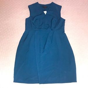 Banana Republic teal sleeveless dress, 10 petite
